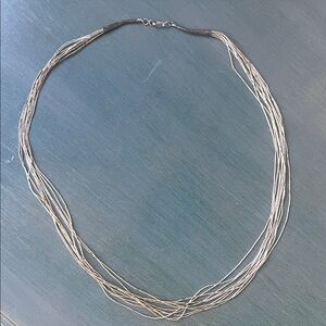Elegant Silver Multi-Strand Necklace